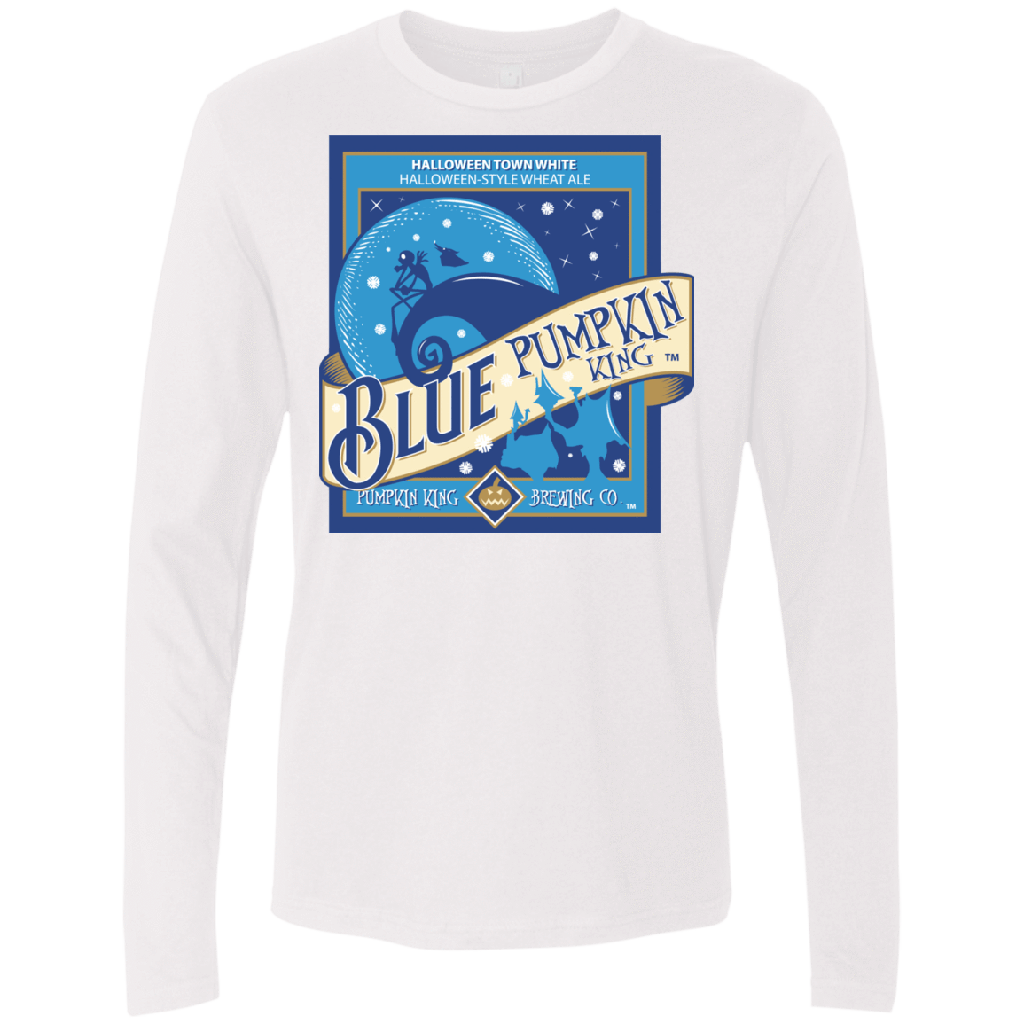 T-Shirts White / Small Blue Pumpkin King Men's Premium Long Sleeve