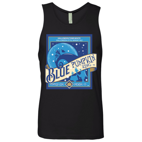 T-Shirts Black / Small Blue Pumpkin King Men's Premium Tank Top