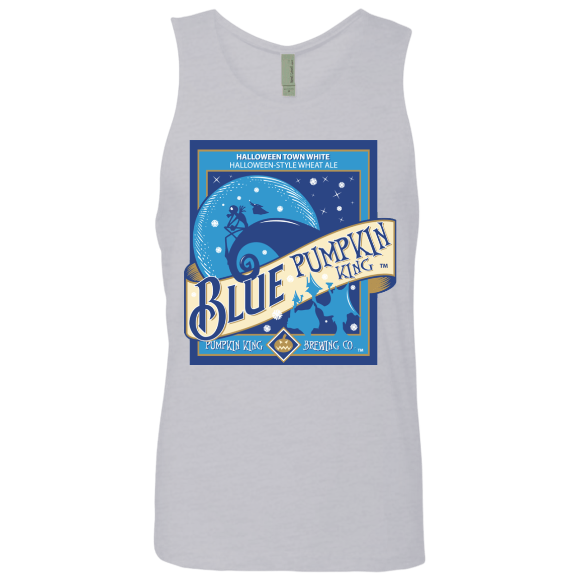 T-Shirts Heather Grey / Small Blue Pumpkin King Men's Premium Tank Top