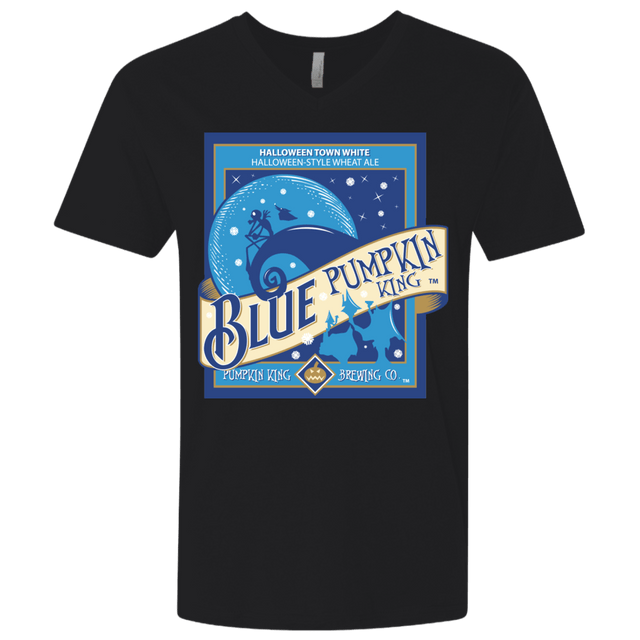 T-Shirts Black / X-Small Blue Pumpkin King Men's Premium V-Neck
