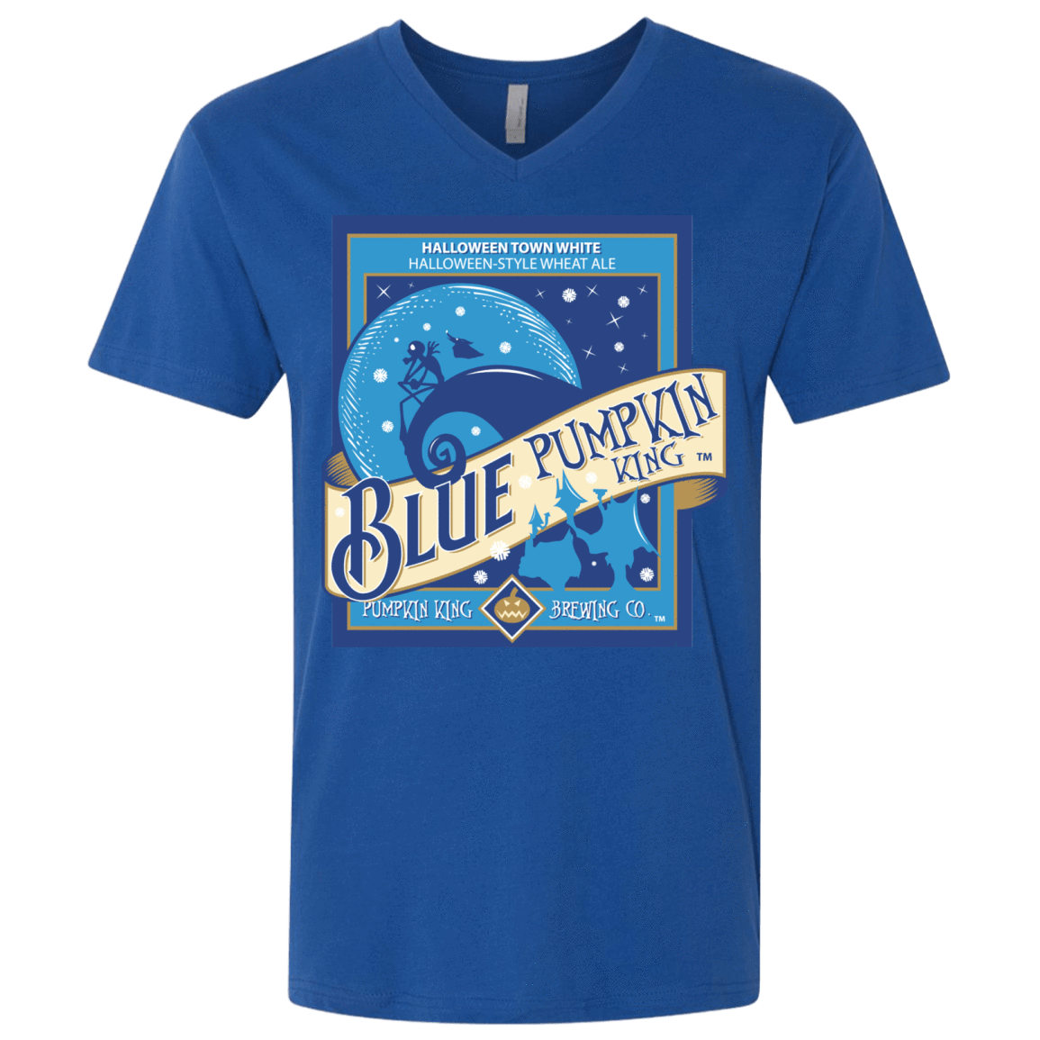 T-Shirts Royal / X-Small Blue Pumpkin King Men's Premium V-Neck