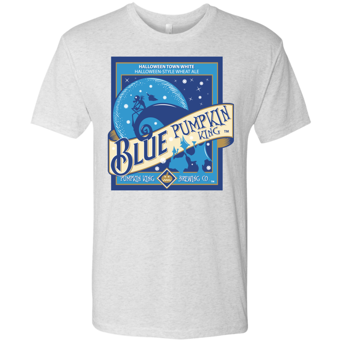 T-Shirts Heather White / Small Blue Pumpkin King Men's Triblend T-Shirt