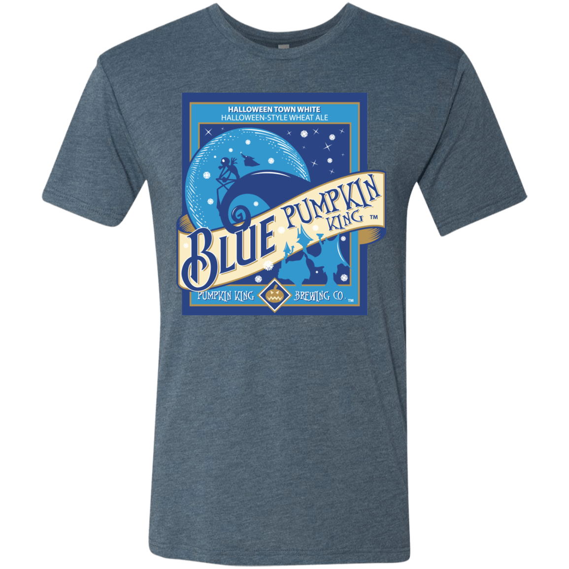 T-Shirts Indigo / Small Blue Pumpkin King Men's Triblend T-Shirt