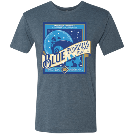 T-Shirts Indigo / Small Blue Pumpkin King Men's Triblend T-Shirt
