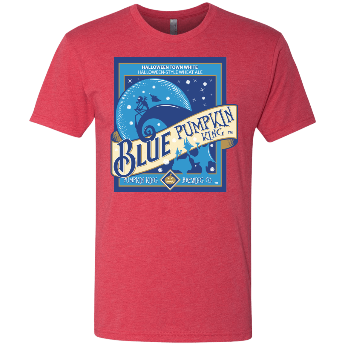 T-Shirts Vintage Red / Small Blue Pumpkin King Men's Triblend T-Shirt