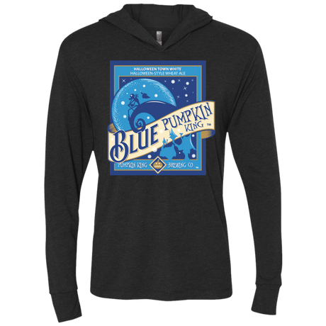T-Shirts Vintage Black / X-Small Blue Pumpkin King Triblend Long Sleeve Hoodie Tee