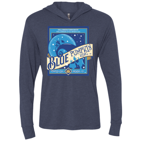 T-Shirts Vintage Navy / X-Small Blue Pumpkin King Triblend Long Sleeve Hoodie Tee