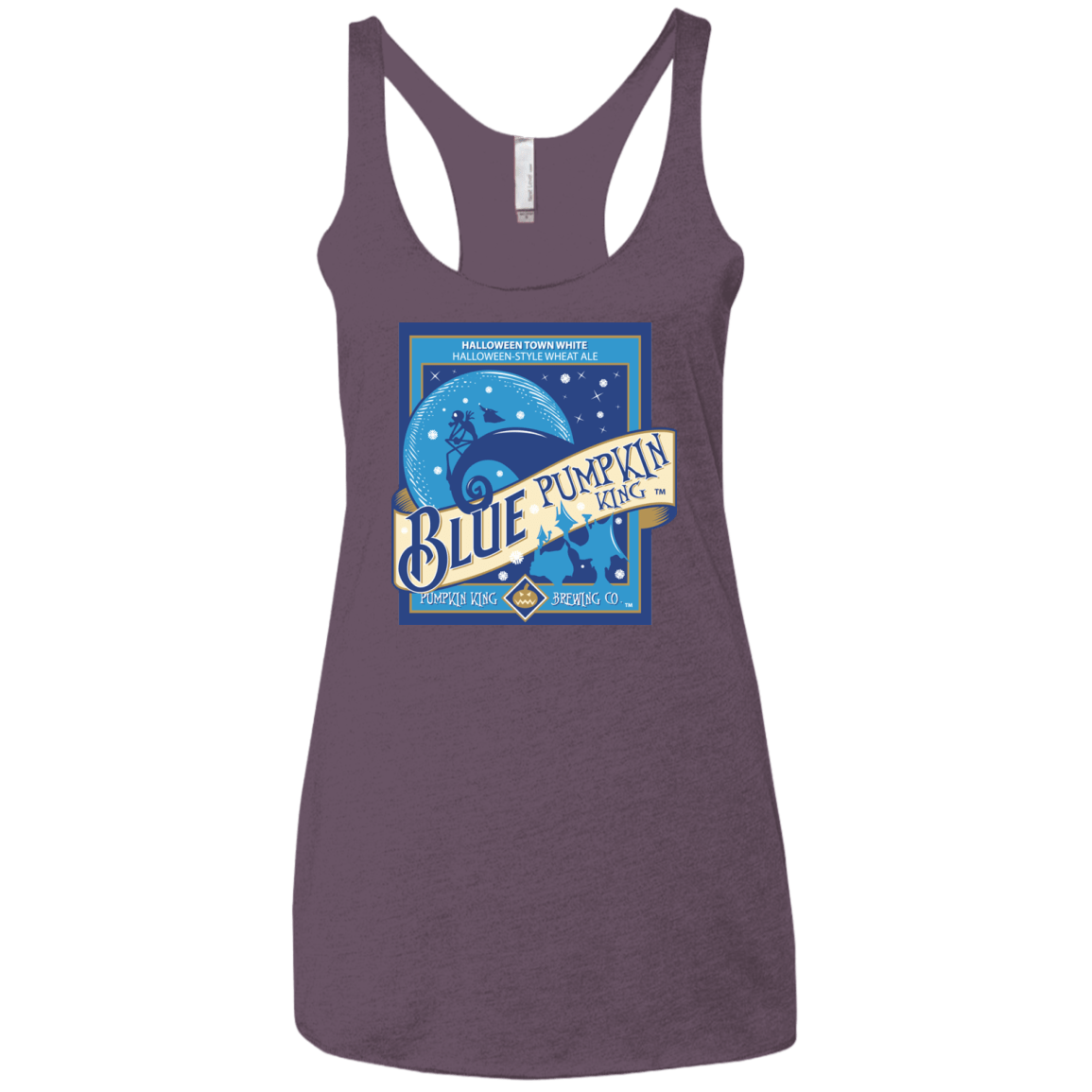 T-Shirts Vintage Purple / X-Small Blue Pumpkin King Women's Triblend Racerback Tank