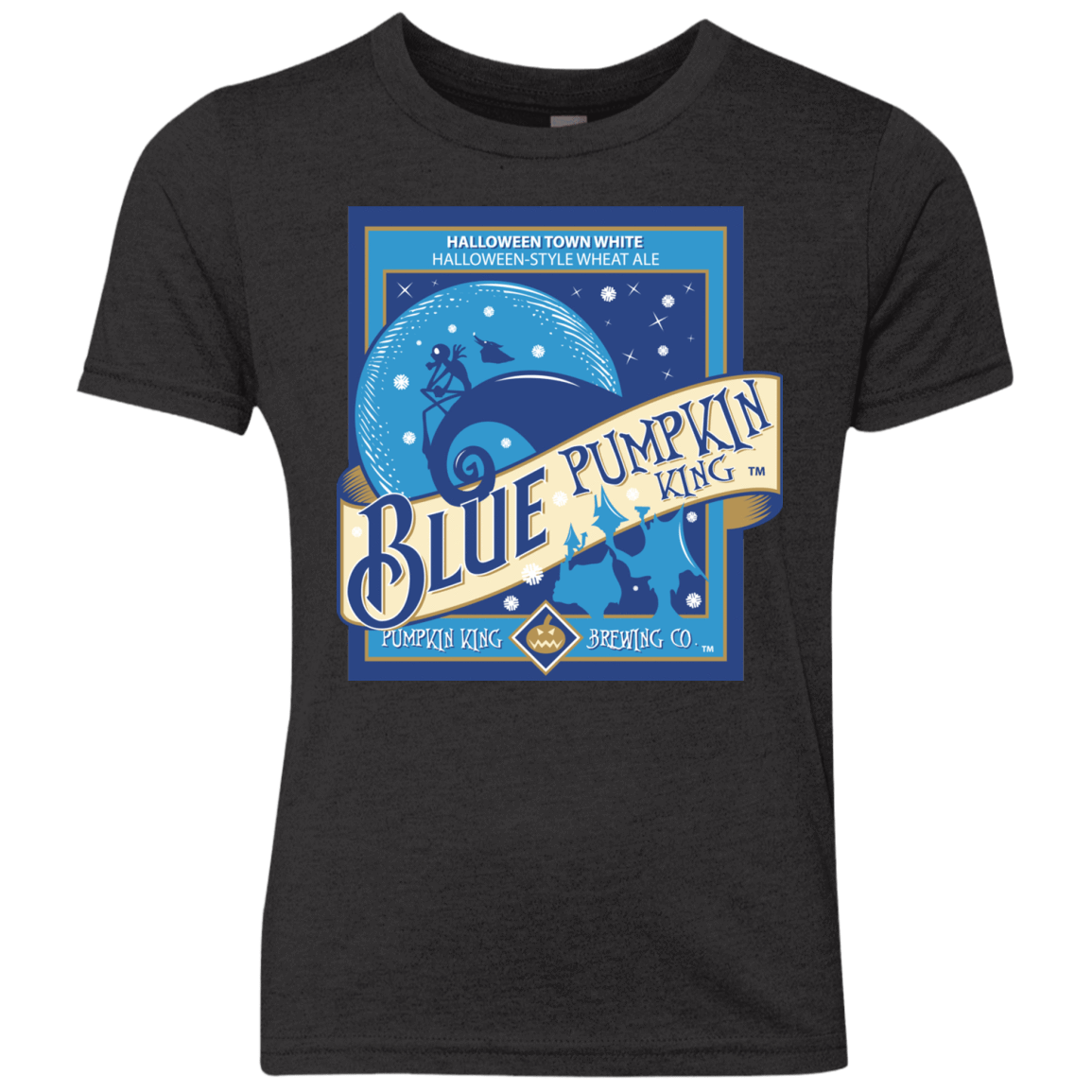T-Shirts Vintage Black / YXS Blue Pumpkin King Youth Triblend T-Shirt
