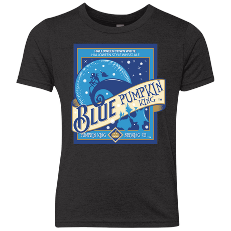 T-Shirts Vintage Black / YXS Blue Pumpkin King Youth Triblend T-Shirt