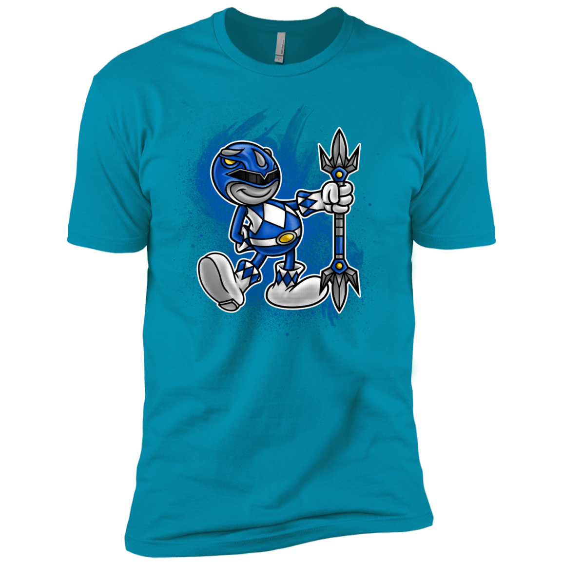 T-Shirts Turquoise / YXS Blue Ranger Artwork Boys Premium T-Shirt