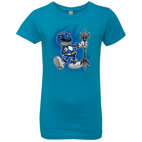 T-Shirts Turquoise / YXS Blue Ranger Artwork Girls Premium T-Shirt
