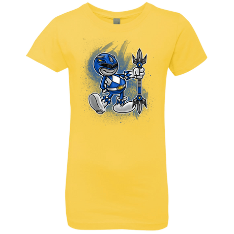 T-Shirts Vibrant Yellow / YXS Blue Ranger Artwork Girls Premium T-Shirt