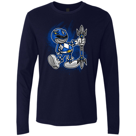T-Shirts Midnight Navy / Small Blue Ranger Artwork Men's Premium Long Sleeve