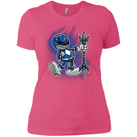 T-Shirts Hot Pink / X-Small Blue Ranger Artwork Women's Premium T-Shirt