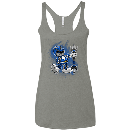 T-Shirts Venetian Grey / X-Small Blue Ranger Artwork Women's Triblend Racerback Tank