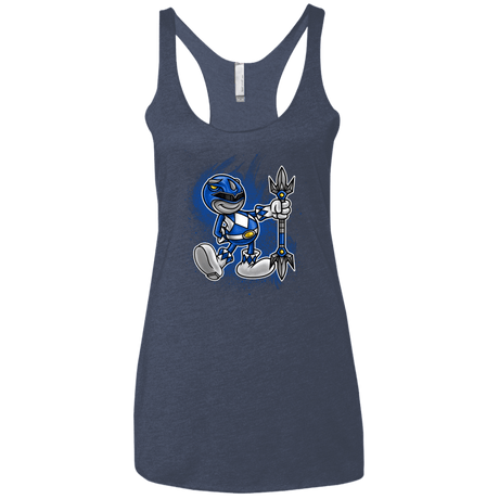 T-Shirts Vintage Navy / X-Small Blue Ranger Artwork Women's Triblend Racerback Tank