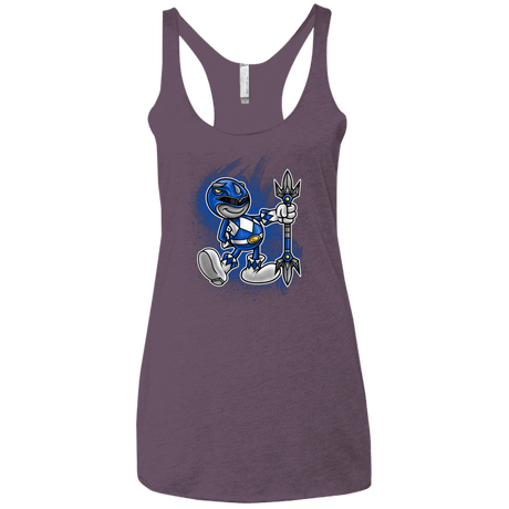 T-Shirts Vintage Purple / X-Small Blue Ranger Artwork Women's Triblend Racerback Tank