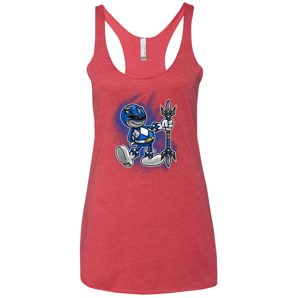 T-Shirts Vintage Red / X-Small Blue Ranger Artwork Women's Triblend Racerback Tank