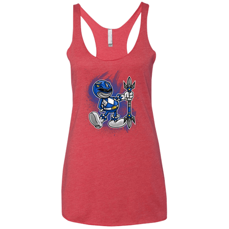 T-Shirts Vintage Red / X-Small Blue Ranger Artwork Women's Triblend Racerback Tank