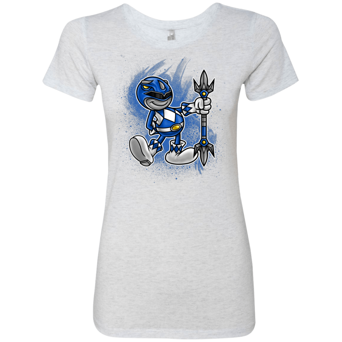 T-Shirts Heather White / Small Blue Ranger Artwork Women's Triblend T-Shirt