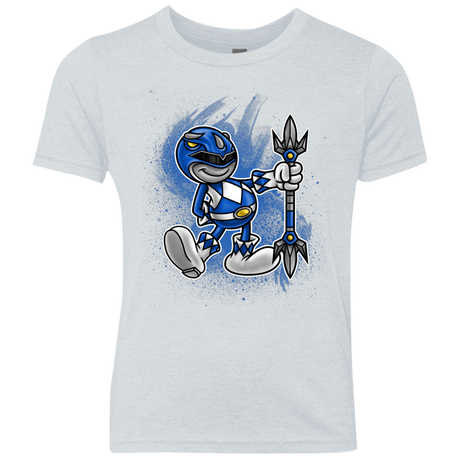 T-Shirts Heather White / YXS Blue Ranger Artwork Youth Triblend T-Shirt