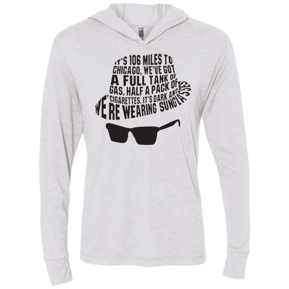 T-Shirts Heather White / X-Small Blues Brothers Triblend Long Sleeve Hoodie Tee