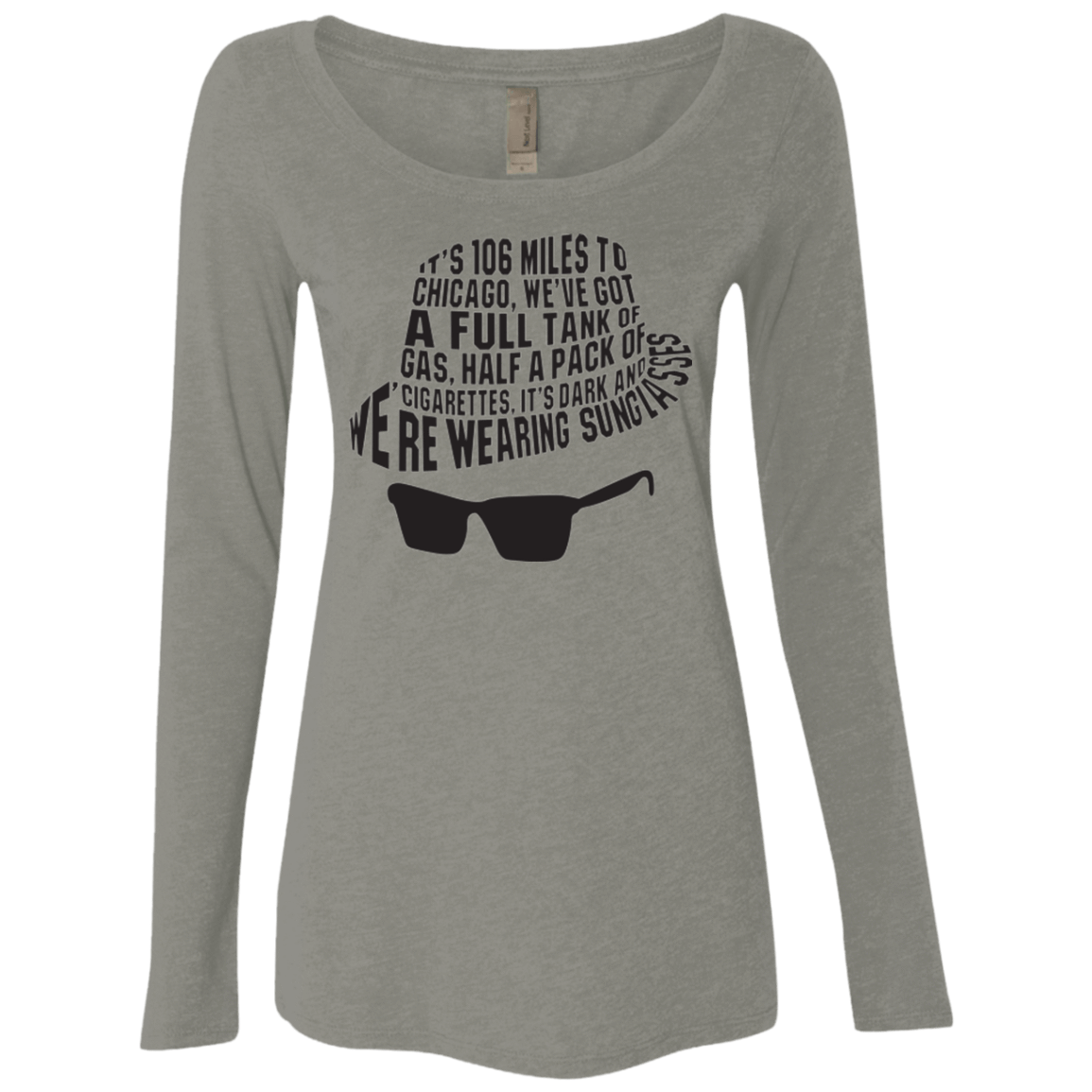 T-Shirts Venetian Grey / Small Blues Brothers Women's Triblend Long Sleeve Shirt
