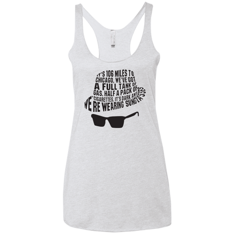 T-Shirts Heather White / X-Small Blues Brothers Women's Triblend Racerback Tank