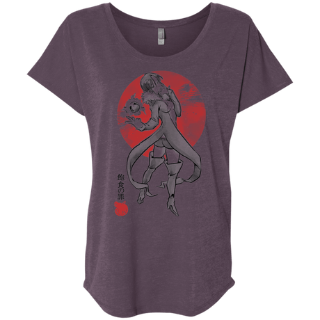 T-Shirts Vintage Purple / X-Small Boar Gluttony Triblend Dolman Sleeve