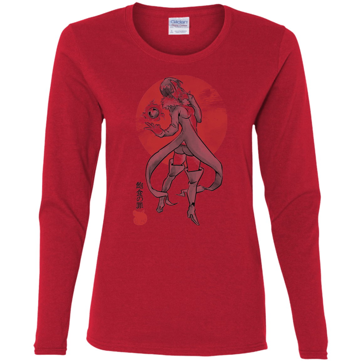 T-Shirts Red / S Boar Gluttony Women's Long Sleeve T-Shirt