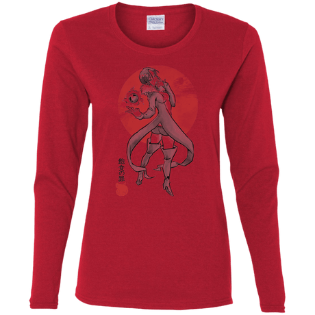 T-Shirts Red / S Boar Gluttony Women's Long Sleeve T-Shirt