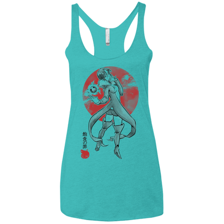 T-Shirts Tahiti Blue / X-Small Boar Gluttony Women's Triblend Racerback Tank