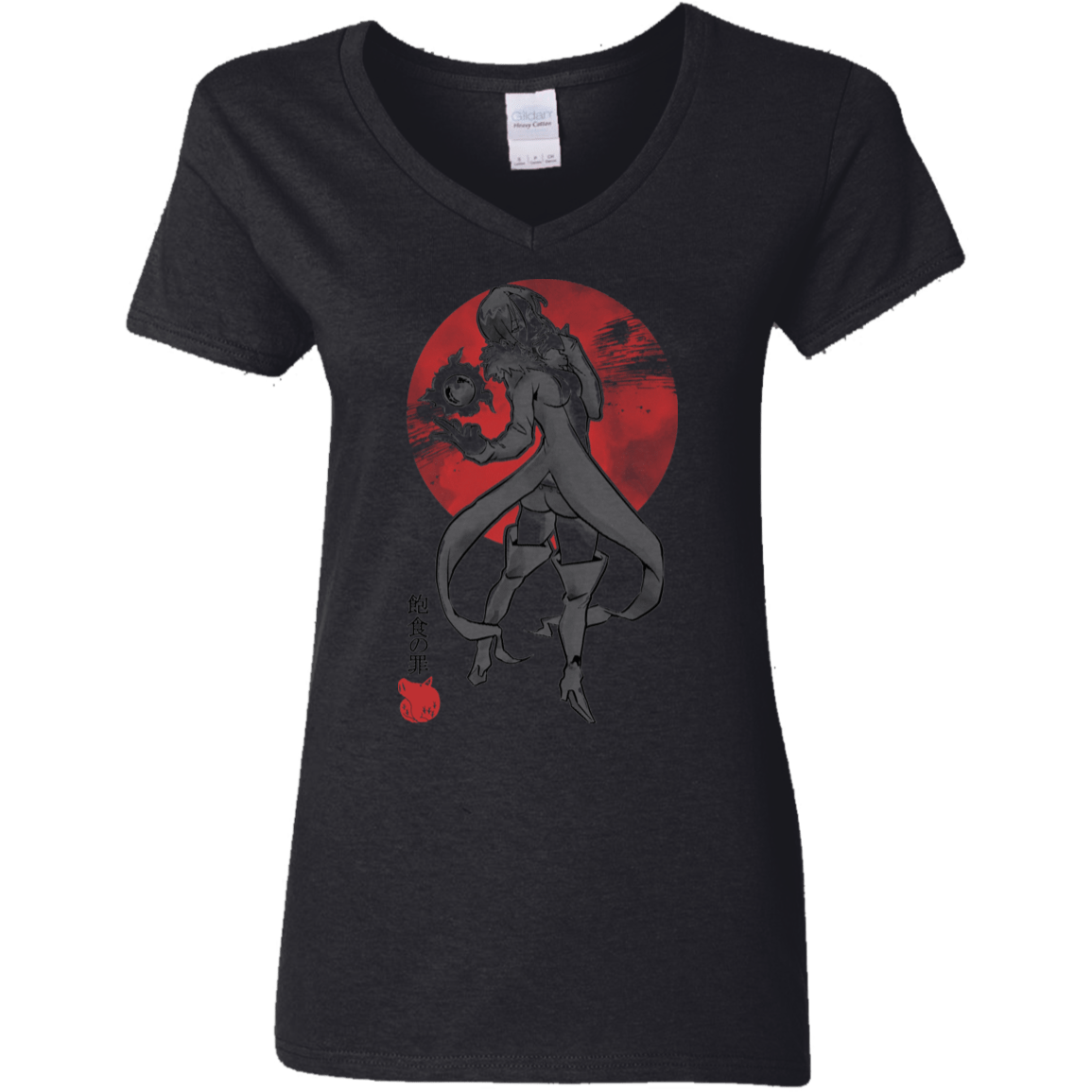 T-Shirts Black / S Boar Gluttony Women's V-Neck T-Shirt