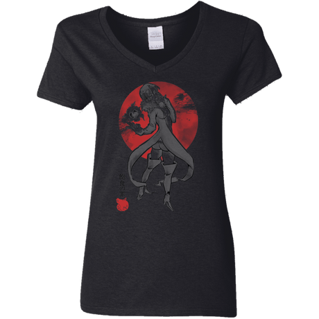 T-Shirts Black / S Boar Gluttony Women's V-Neck T-Shirt