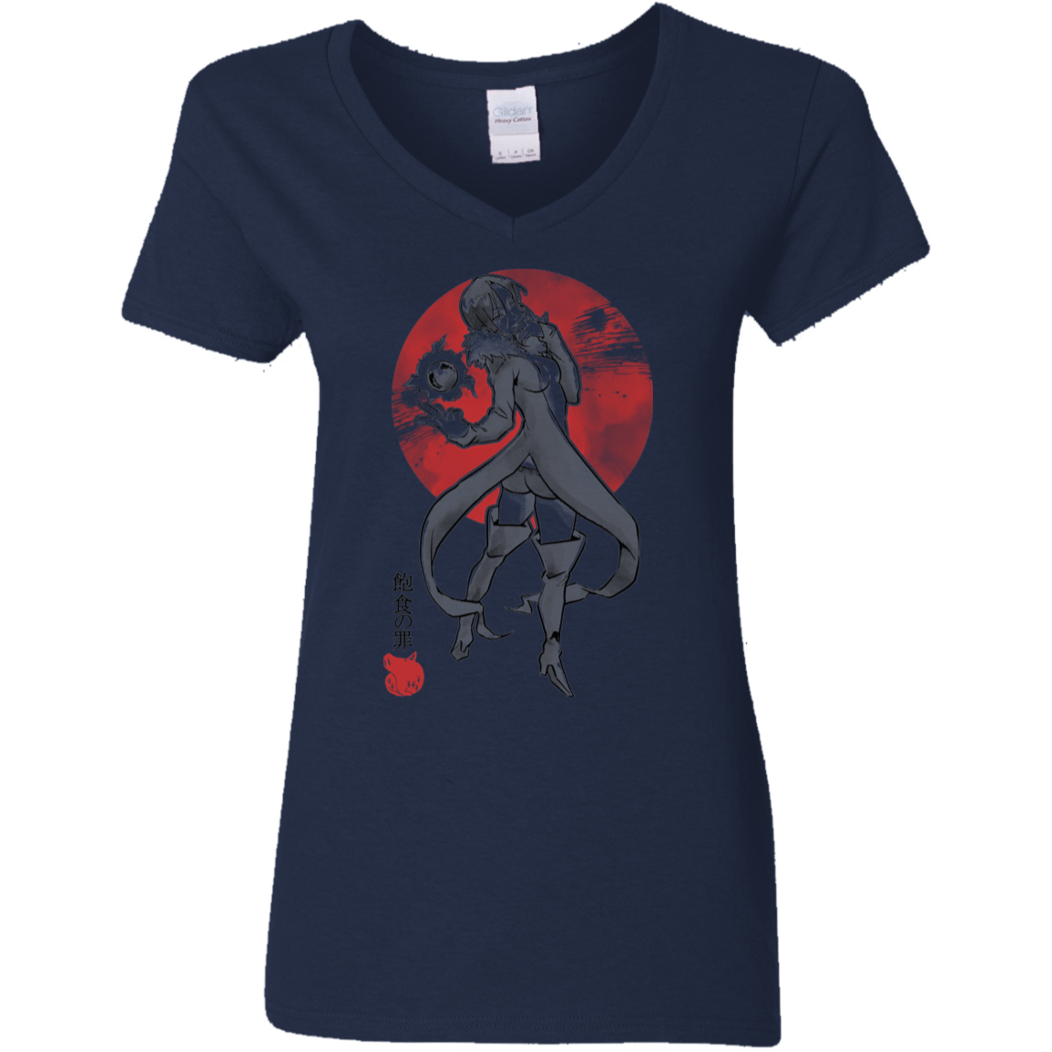 T-Shirts Navy / S Boar Gluttony Women's V-Neck T-Shirt