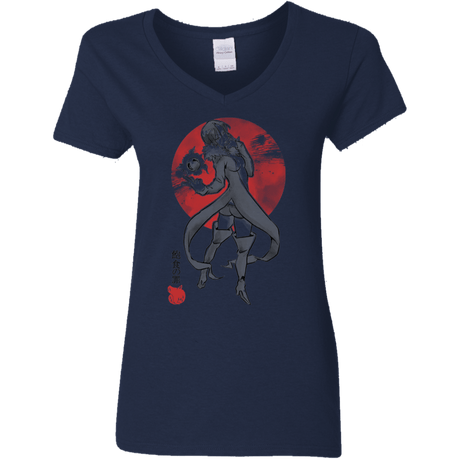 T-Shirts Navy / S Boar Gluttony Women's V-Neck T-Shirt