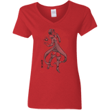 T-Shirts Red / S Boar Gluttony Women's V-Neck T-Shirt