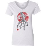 T-Shirts White / S Boar Gluttony Women's V-Neck T-Shirt