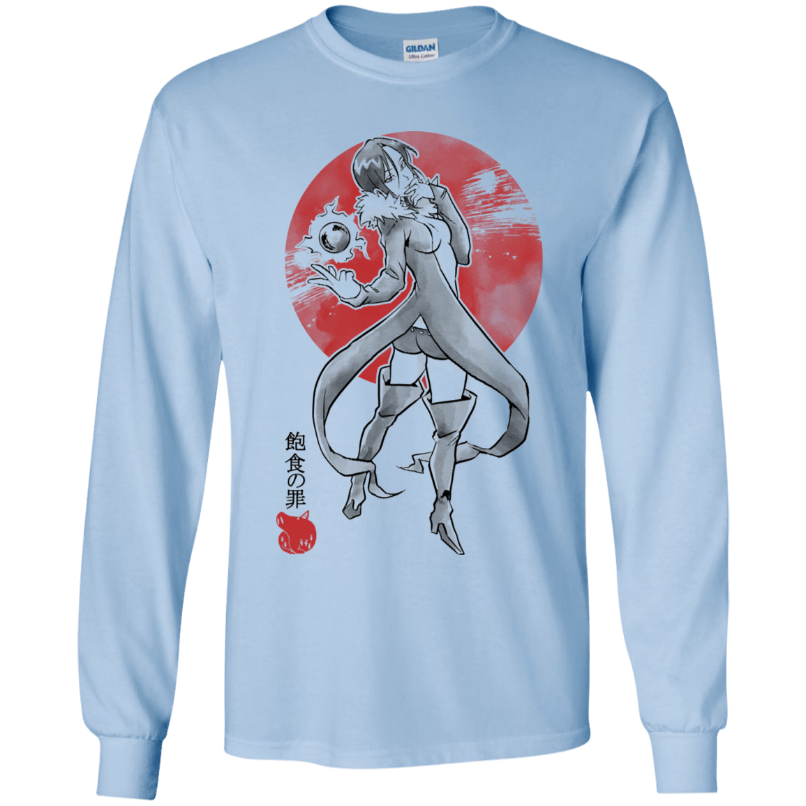 T-Shirts Light Blue / YS Boar Gluttony Youth Long Sleeve T-Shirt