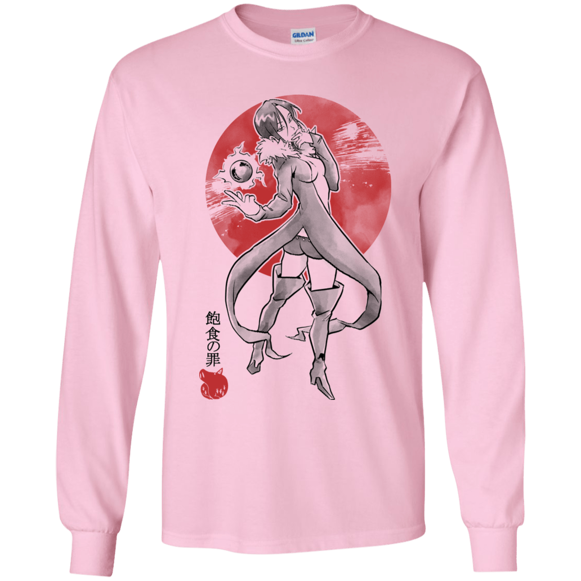 T-Shirts Light Pink / YS Boar Gluttony Youth Long Sleeve T-Shirt