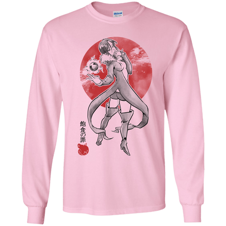 T-Shirts Light Pink / YS Boar Gluttony Youth Long Sleeve T-Shirt