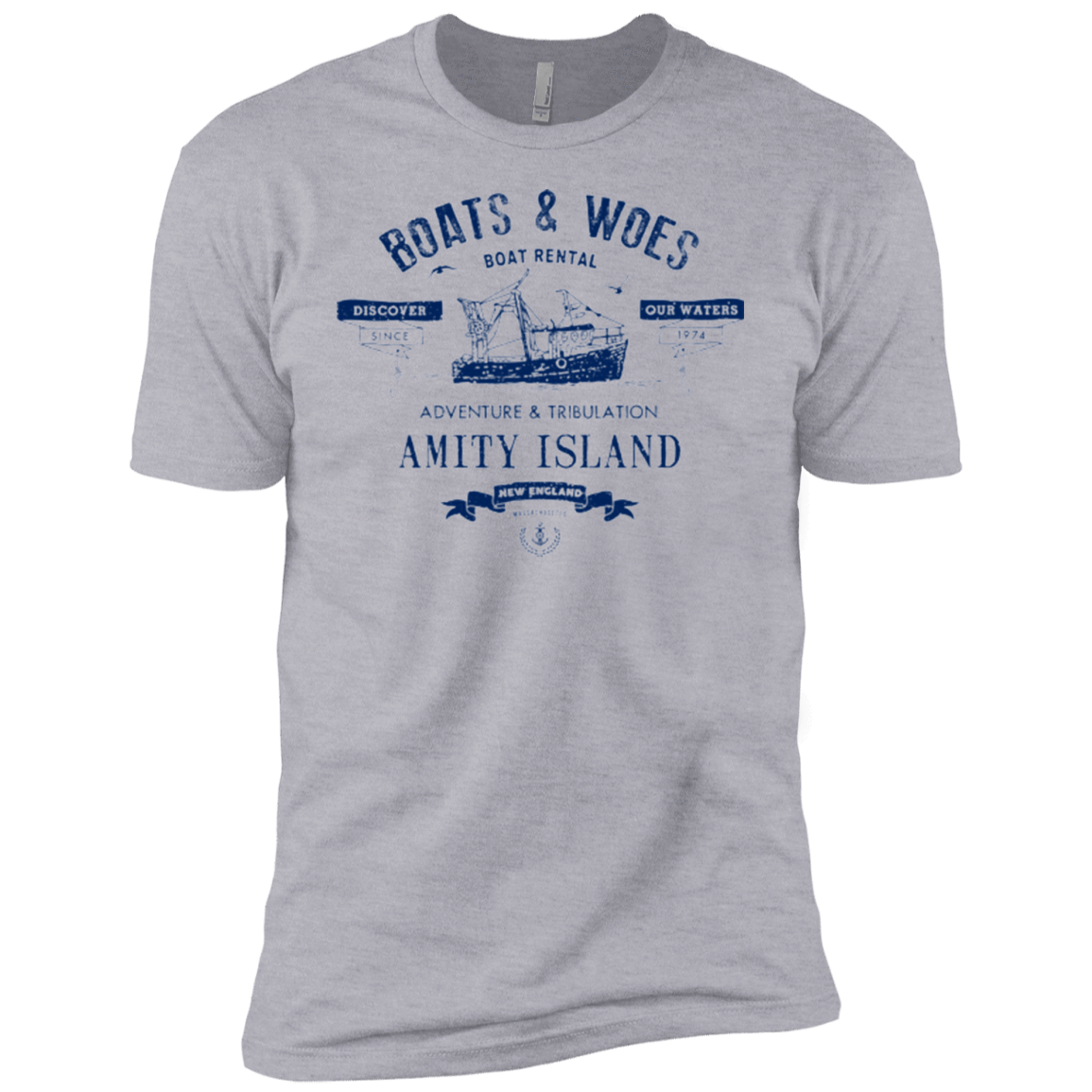 T-Shirts Heather Grey / YXS BOATS & WOES Boys Premium T-Shirt