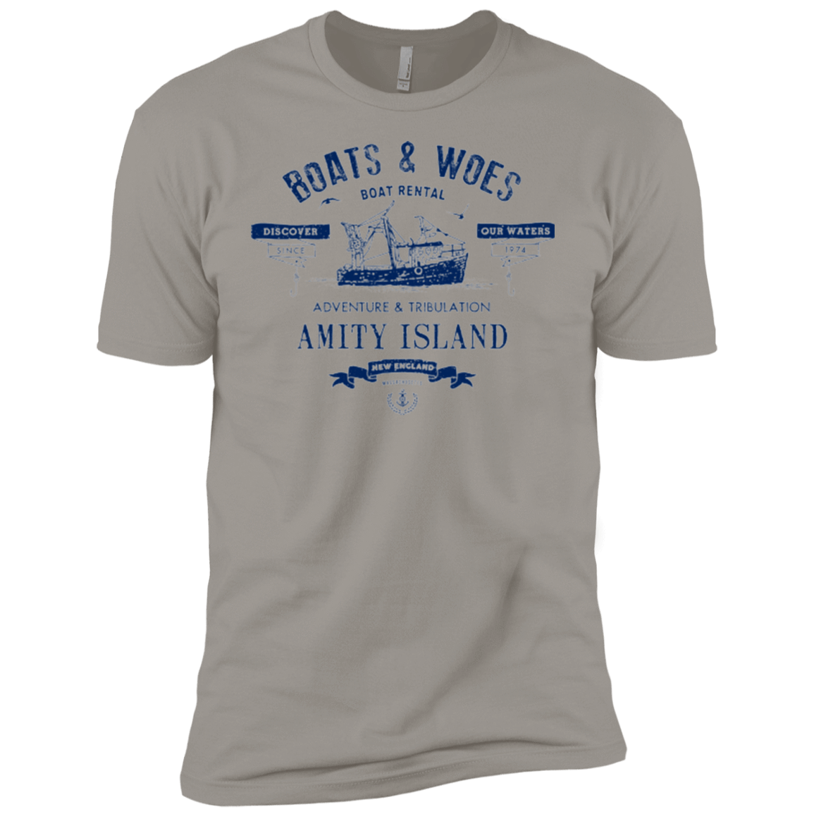 T-Shirts Light Grey / YXS BOATS & WOES Boys Premium T-Shirt