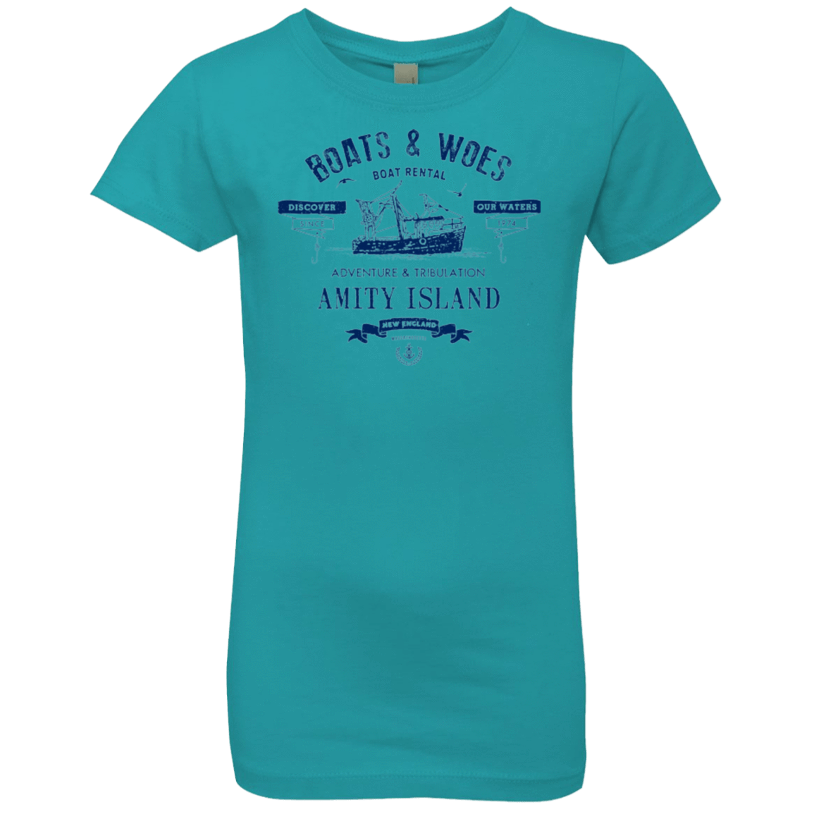 T-Shirts Tahiti Blue / YXS BOATS & WOES Girls Premium T-Shirt