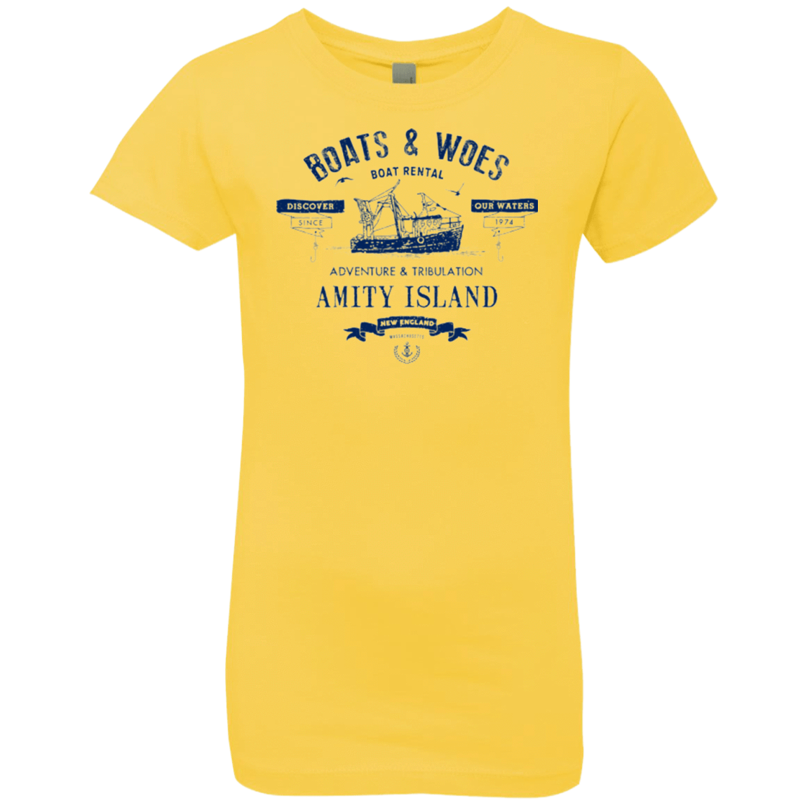 T-Shirts Vibrant Yellow / YXS BOATS & WOES Girls Premium T-Shirt