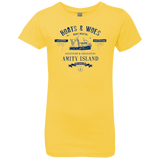 T-Shirts Vibrant Yellow / YXS BOATS & WOES Girls Premium T-Shirt