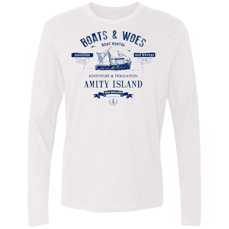 T-Shirts White / Small BOATS & WOES Men's Premium Long Sleeve