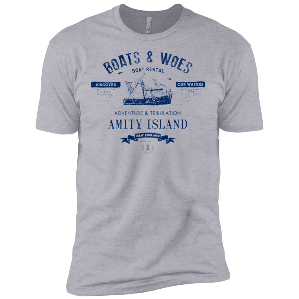 T-Shirts Heather Grey / X-Small BOATS & WOES Men's Premium T-Shirt