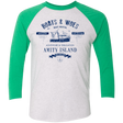 T-Shirts Heather White/Envy / X-Small BOATS & WOES Men's Triblend 3/4 Sleeve